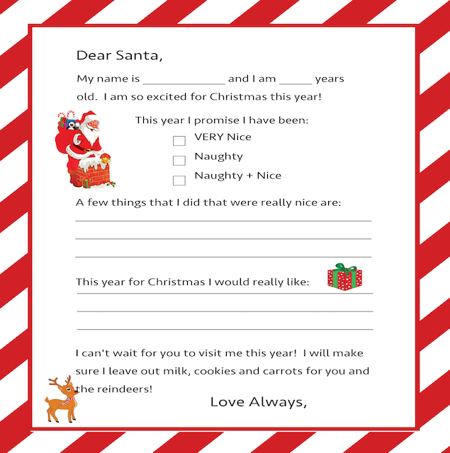 LETTER TO SANTA- A KEEPSAKE TO LOOK BACK ON WHEN THEY’RE OLDER.