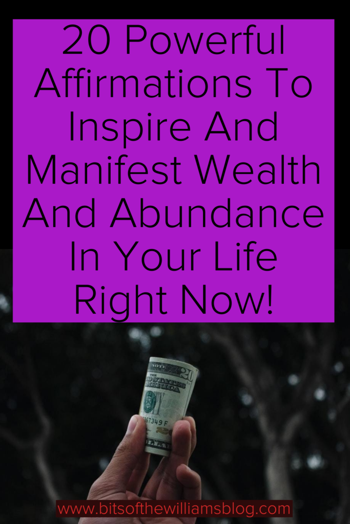 20 Words to Manifest Wealth  