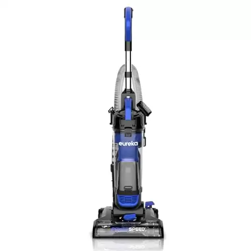 Eureka Lightweight Powerful Upright Vacuum Cleaner for Carpet and Hard Floor, PowerSpeed, New Model,Blue,black/New Model